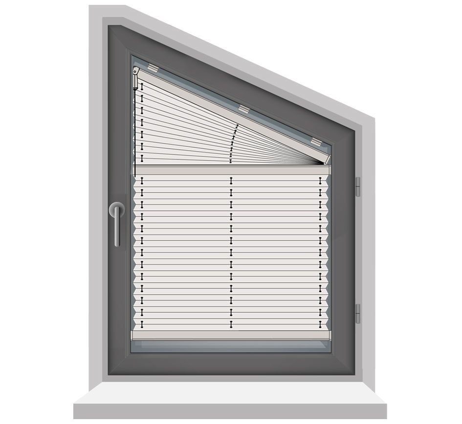 Trapezfenster-Plissee