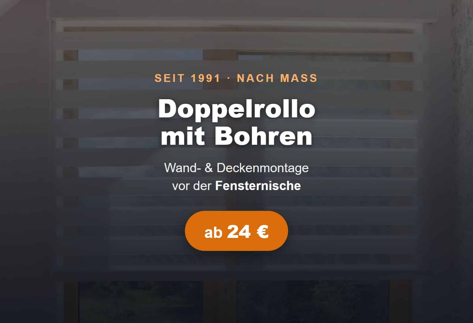 Doppelrollo mit Bohren nach Maß