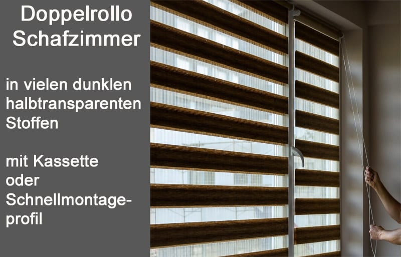 Doppelrollo Schlafzimmer - viele Farben und Varianten für eine leichte Verdunkelung