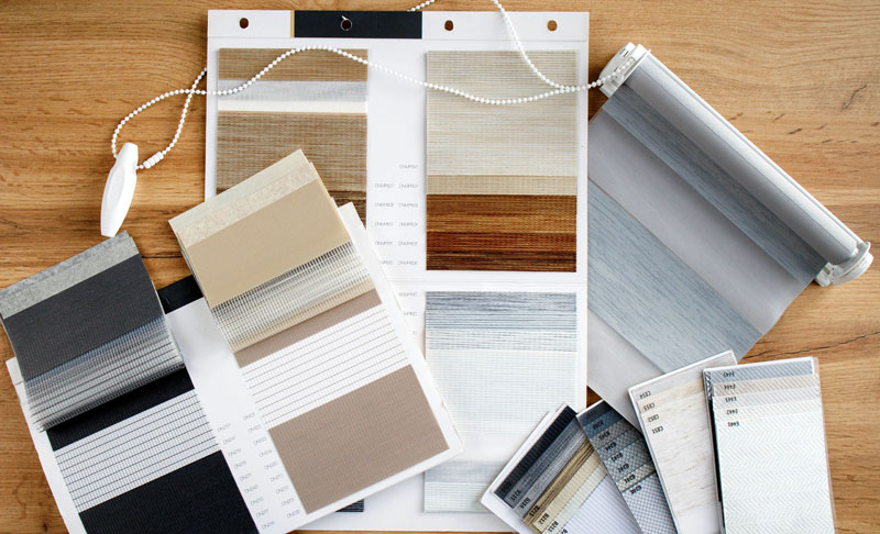 Doppelrollo ohne Bohren - Stoffmuster kostenlos nach Hause bestellen