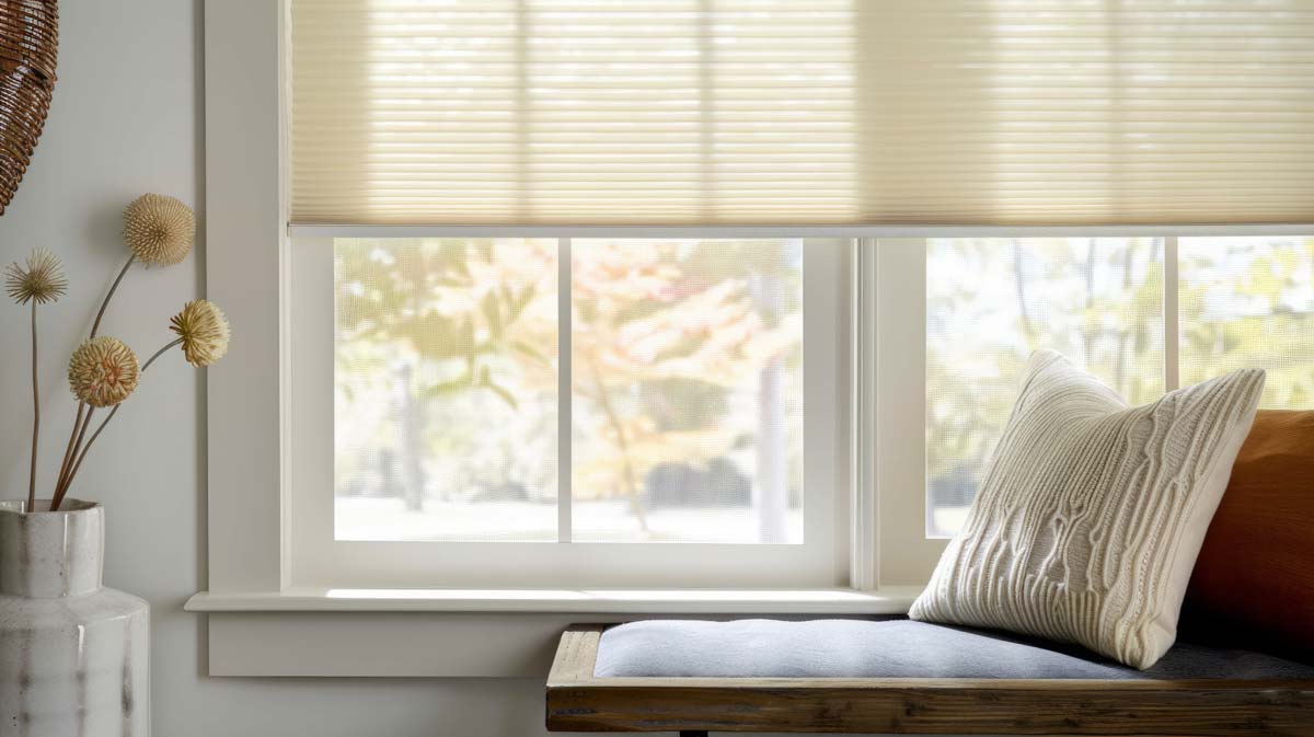 Wabenplissee passend für Wohnzimmer