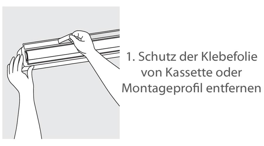 Kassettenrollo ankleben ohne Bohren