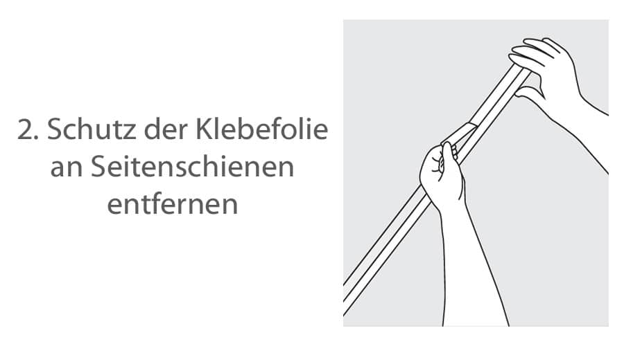 Rollo Seitenschienen invasiv am Fenster montieren