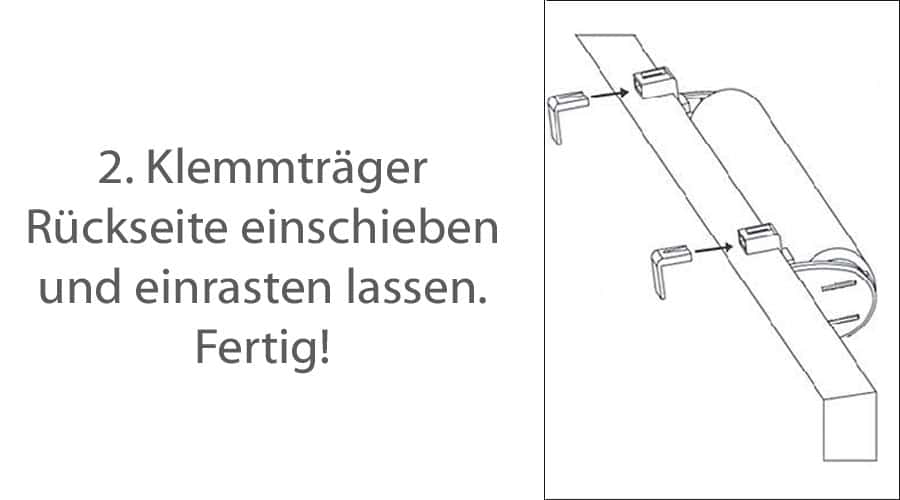 Rollo ohne Bohren mit Klemmträgern montieren - Teil 2
