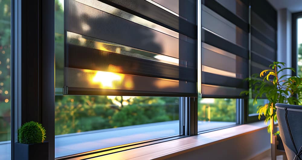 Stilvolle Doppelrollos für Fenster ohne Bohren für Wohnzimmer und Büroräume