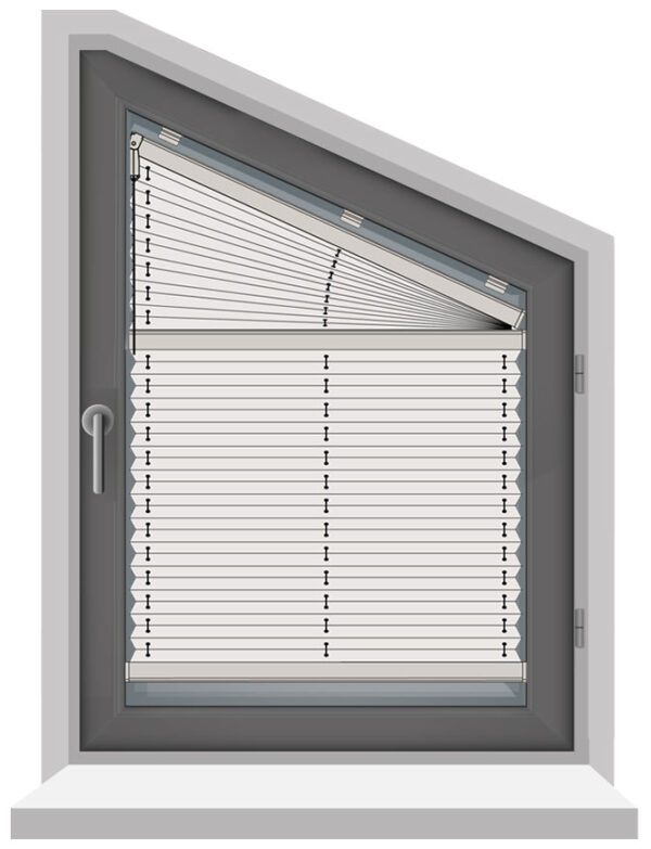 Unser Plissee für Trapezfenster