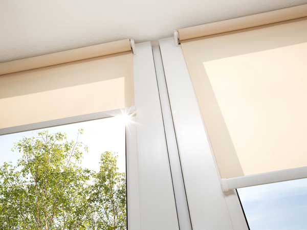 Spring verdunkelnd Seitenzugrollo Maßanfertigung für Fenster & Türen hellgrau 