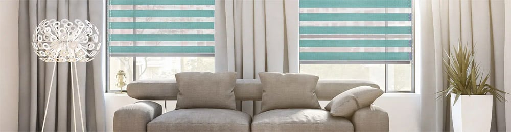 Doppelrollo Farbübersicht für Dourollos in Türkis