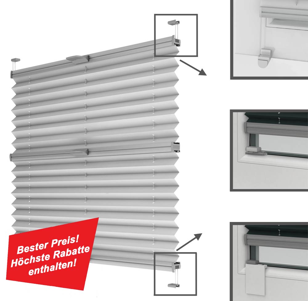 Plissee ohne Bohren - zum Kleben oder Klemmen online günstig kaufen.