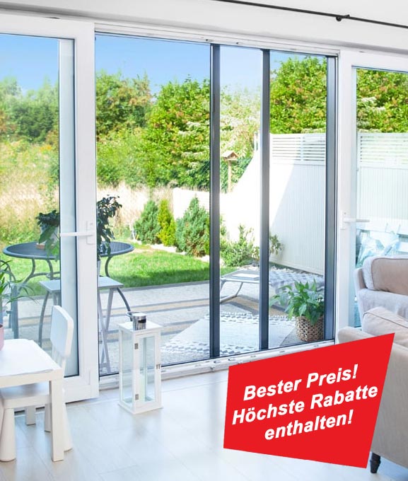 Insektenschutz für Türen und Balkontüren nach Maß als Rollo oder Spannrahmen