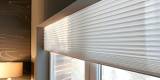 Contemporary Top-Down Privacy with White 50mm Pleated Blinds for Apartment Windows. Concept Home Decor, Window Treatments, Interior Design, Apartment Living, Privacy Solutions